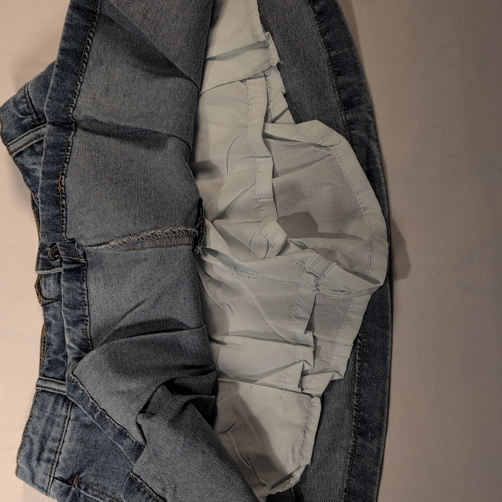 Steve Madden Marlowe Denim Skort Mini Skirt - Picture 5 of 10